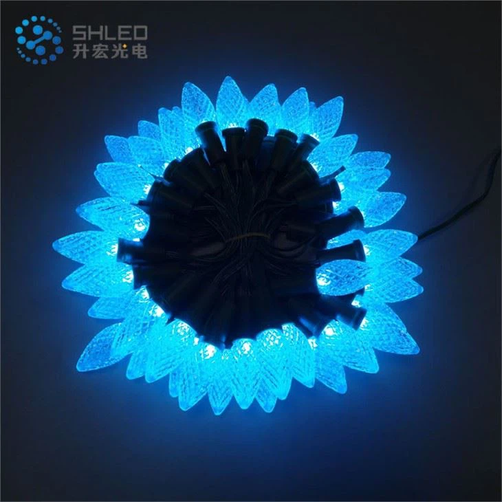 Llinyn Goleuadau Nadolig Diddos C7 Addurn Awyr Agored Gwyliau